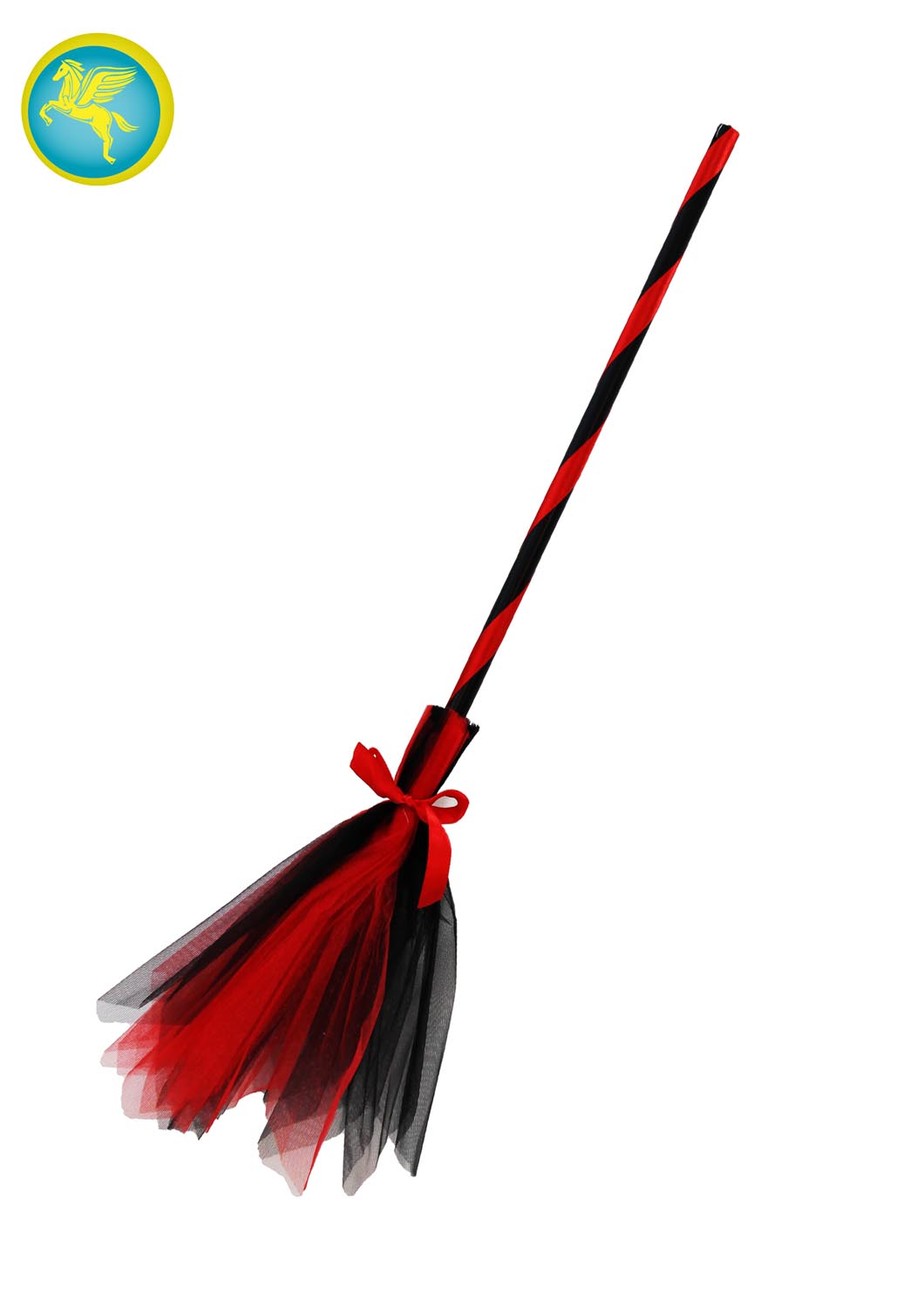 SCOPA DI TULLE BICOLORE ROSSO/NERO